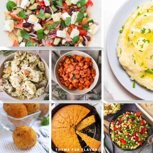 Collage of images for recipes that can be served with sloppy joes.